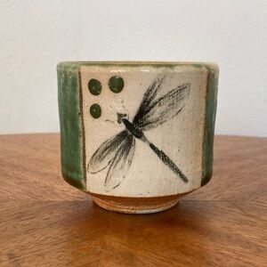 Mc Kenzie Smith Ceramic Cup Dragonfly Design excellent